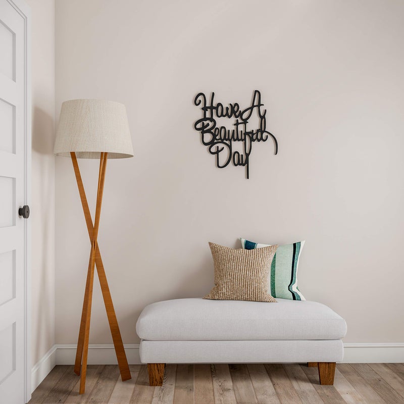 Lavish Home Wall Art - Have a Beautiful Day Decorative Metal Wall Sign - 3D Word Art Home DÃ©cor for Modern Rustic or Vintage Farmhouse Styles - Image 4